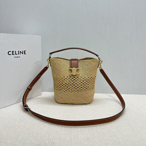 Celine LOUISE Small Bucket TRIOMPHE bag 119742 Nature - Default Title - View 1