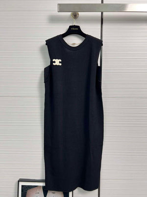 Celine Women's Fashion Clothing Triomphe Dress C99072 - S - View 1