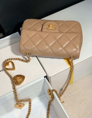 Chanel 1116 Chanel Flap bag Lambskin A69900 CF Chain Apricot - Default Title - View 5