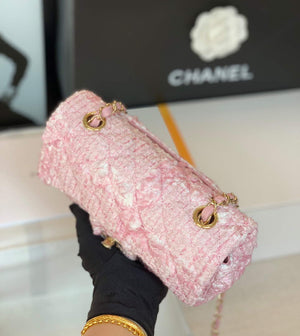 Chanel 1116 Chanel Flap bag Woolen A69900 Pink - Default Title - View 3