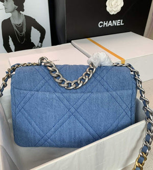 Chanel 19 Handbag Lambskin AS1160 Light Blue - Default Title - View 2
