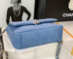 Chanel 19 Handbag Lambskin AS1160 Light Blue - Default Title - View 4
