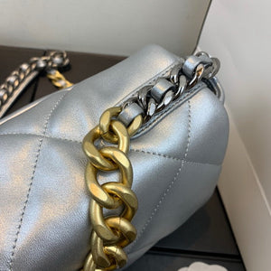 Chanel As1160 Chanel 19 Handbag Flap Lambskin Silvery - Default Title - View 6