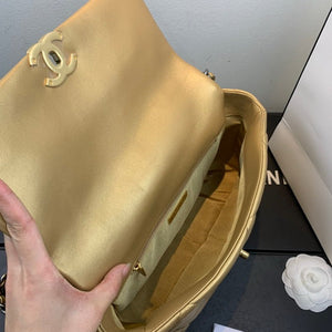 Chanel As1160 Chanel 19 Handbag Flap Lambskin Gold - Default Title - View 7
