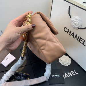 Chanel 19 Large Handbag Lambskin Gold AS1161 Nude Pink - Default Title - View 2