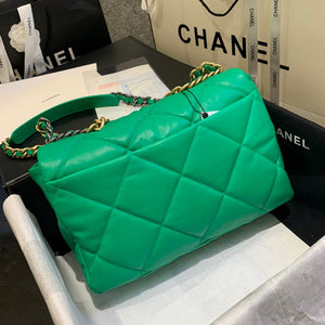 Chanel 19 Maxi Handbag Lambskin Gold AS1162 Green - Default Title - View 4