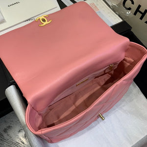 Chanel 19 Maxi Handbag Lambskin Gold AS1162 Pink - Default Title - View 7