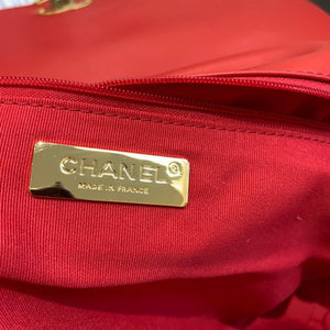 Chanel 19 Maxi Handbag Lambskin Gold AS1162 Red - Default Title - View 8