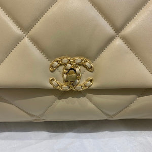 Chanel 19 Maxi Handbag Lambskin Gold AS1162 Apricot - Default Title - View 2