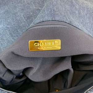 Chanel 19 Maxi Handbag Lambskin Gold AS1162 Navy Blue - Default Title - View 8