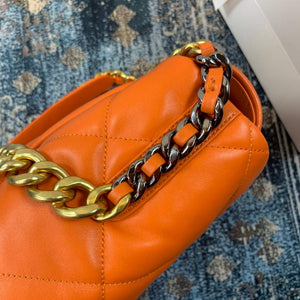 Chanel 19 Maxi Handbag Lambskin Gold AS1162 Orange - Default Title - View 5