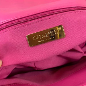 Chanel 19 Maxi Handbag Lambskin Gold AS1162 Plum - Default Title - View 8