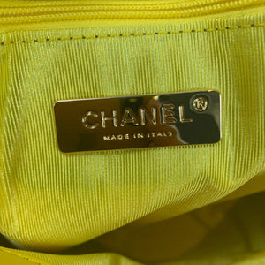 Chanel 19 Maxi Handbag Lambskin Gold AS1162 Yellow - Default Title - View 8