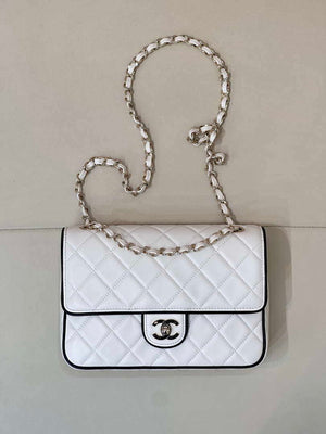 Chanel 2025SS Flap Bag Lambskin AS5150 White - Default Title - View 1