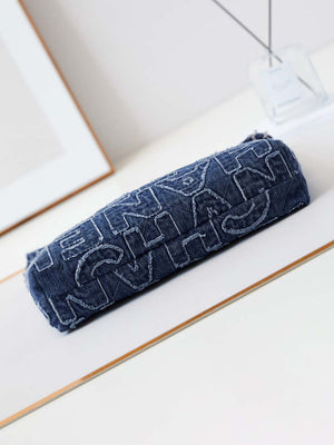 Chanel 22 AS3260 Small Handbag 24A Denim embroidered & Silver-Tone Metal - Default Title - View 6