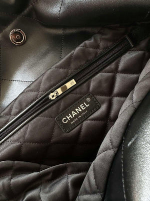 Chanel 22 AS3260 Small Handbag Shiny Calfskin Black Symphony Hardware - Default Title - View 9