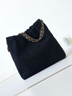 Chanel 22 AS3260 Small Handbag Velvet Black Gold - Default Title - View 5