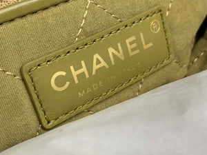 Chanel 22 Handbag Shiny Calfskin Gold AS3261 Lemon Yellow - Default Title - View 9
