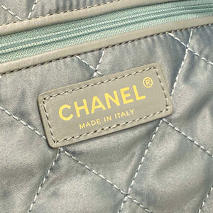 Chanel 22 Handbag Shiny Calfskin AS3261 Light Green Gold - Default Title - View 9