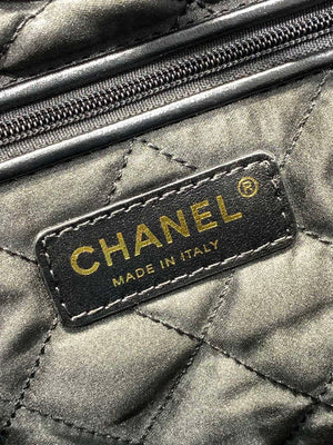 Chanel 22 Backpack AS3859 Shiny Black Calfskin With Gold - Default Title - View 9