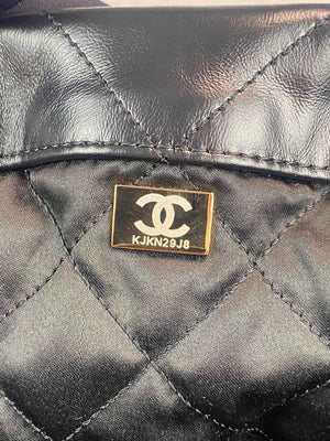 Chanel 22 Backpack Shiny Calfskin AS3313 Black Gold - Default Title - View 9