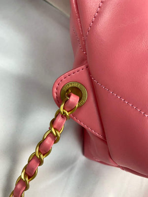 Chanel 22 Backpack Shiny Calfskin AS3313 Pink Gold - Default Title - View 5
