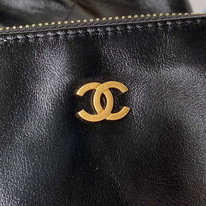 Chanel 22 Handbag AS3261 Shiny Calfskin Gold-Tone Metal Black Logo Gold - Default Title - View 9