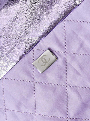 Chanel 22 HandBag Fantasy color Calfskin & Gold-Tone Metal AS3261 Purple - Default Title - View 9