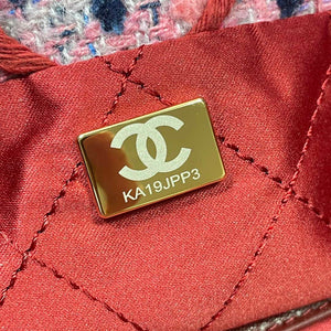 Chanel 22 Handbag Gold-Tone Metal Canvas AS3260 Pink - Default Title - View 8
