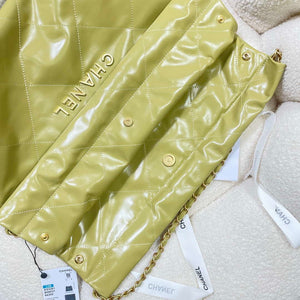 Chanel 22 Handbag Shiny Calfskin AS3261 Light Green - Default Title - View 9