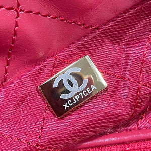 Chanel 22 Large Handbag Shiny Calfskin AS3262 Red - Default Title - View 8