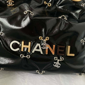 Chanel 22 Mini Handbag AS3980 Shiny Calfskin & Gold-Tone Metal with jewelry - Default Title - View 5
