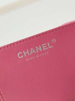 Chanel 22 Mini Handbag Patent Gradient Calfskin Lacquered Metal AS3980 White & Light Pink - Default Title - View 8