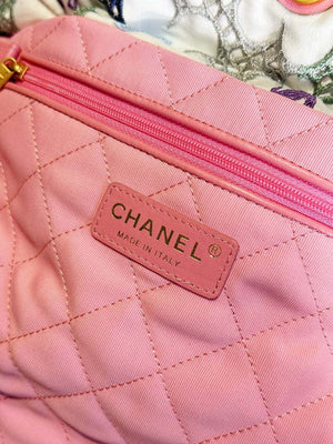 Chanel 22 Small Handbag AS3260 Lace Patchwork & Gold-Tone Metal Multicolour - Default Title - View 8