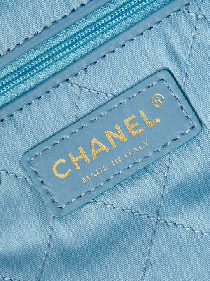 Chanel 22 Small Handbag Fantasy color Calfskin & Gold-Tone Metal AS3260 Blue - Default Title - View 8