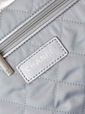 Chanel 22 Small Handbag Fantasy color Calfskin & Silver-Tone Metal AS3260 Silver - Default Title - View 8