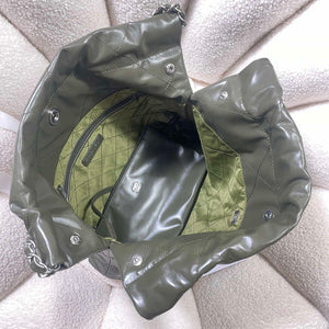 Chanel 22 Small Handbag Shiny Calfskin AS3260 Dark Green - Default Title - View 7