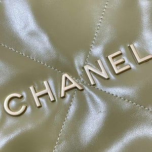 Chanel 22 Small Handbag Shiny Calfskin AS3260 Light Green - Default Title - View 5