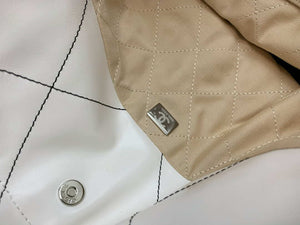 Chanel 22 Small Handbag Shiny Calfskin AS3260 White with Silver Logo - Default Title - View 8