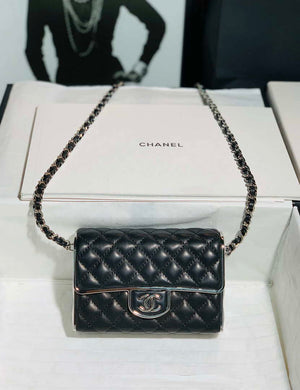Chanel AS3308 22A Small Evening Bag Limited Edition Black Lambskin - Default Title - View 1