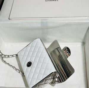Chanel AS3308 Small Evening Bag 22A Limited Edition White Lambskin - Default Title - View 8
