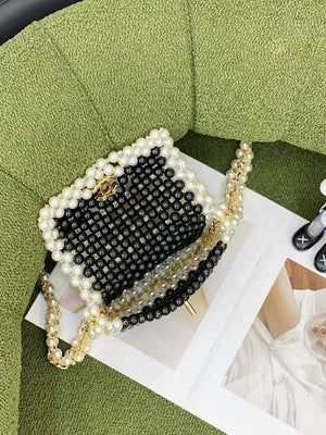 Chanel 22SS summer new collection artificial pearls and glazed pearl strings Black - Default Title - View 7