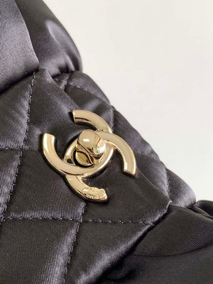 Chanel AS4098 23A Clutch satin bow evening bag Black - Default Title - View 5