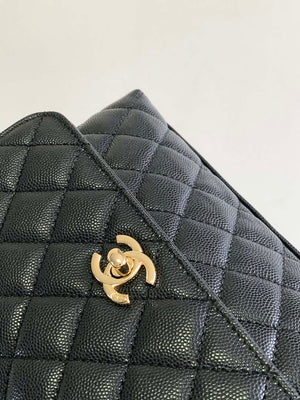 Chanel 23P Medium Flap Bag With Brown Top Handle Bag A92990 Black - Default Title - View 5
