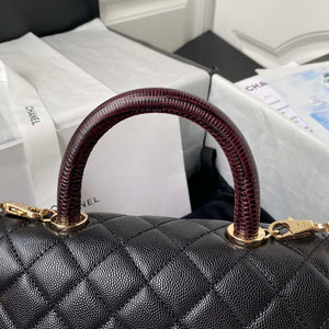 Chanel A92990 Medium Flap Bag With Top Handle Bag Black - Default Title - View 4