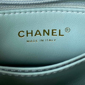 Chanel 23P Medium Flap Bag With Brown Top Handle Bag A92990 Green - Default Title - View 8