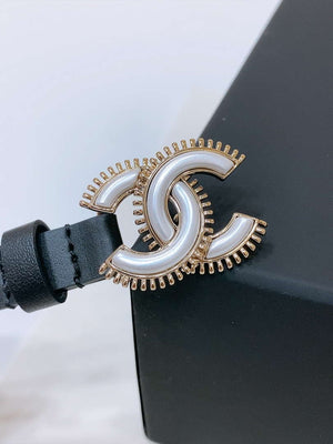 Chanel 24c calfskin Resin white logo buckle pearl and gold metal 1.5cm AA0927 - '--Please Select-- - View 4