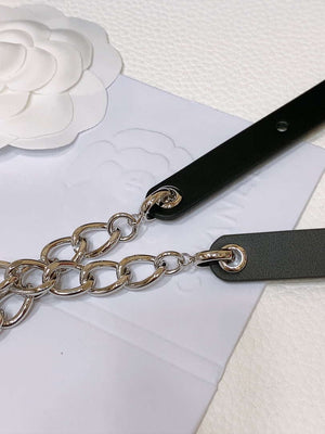 Chanel 24c calfskin Resin white logo buckle pearl and gold metal 1.5cm AA0932 - '--Please Select-- - View 5