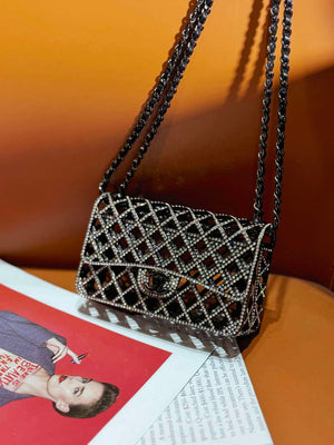 Chanel 24c collector series evening bag White Swarovski rhinestones A88810 - Default Title - View 3