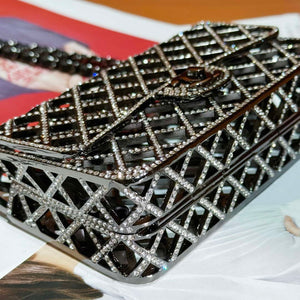 Chanel 24c collector series evening bag White Swarovski rhinestones A88810 - Default Title - View 9
